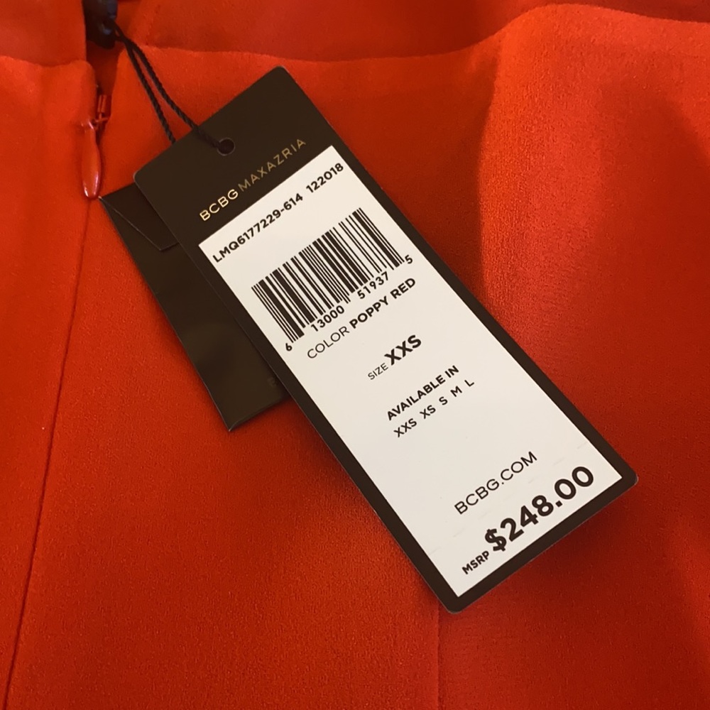 NWT BCBG MAXAZRIA Poppy red dress - Picture 4 of 4